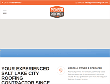 Tablet Screenshot of pioneerroofingutah.com